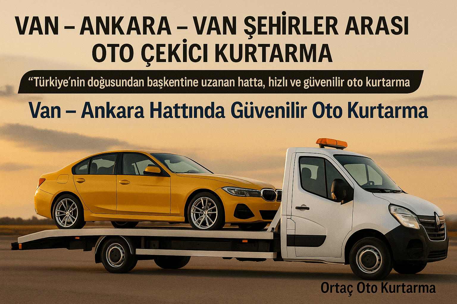 Van Ankara Van şehirler arası oto çekici kurtarma
