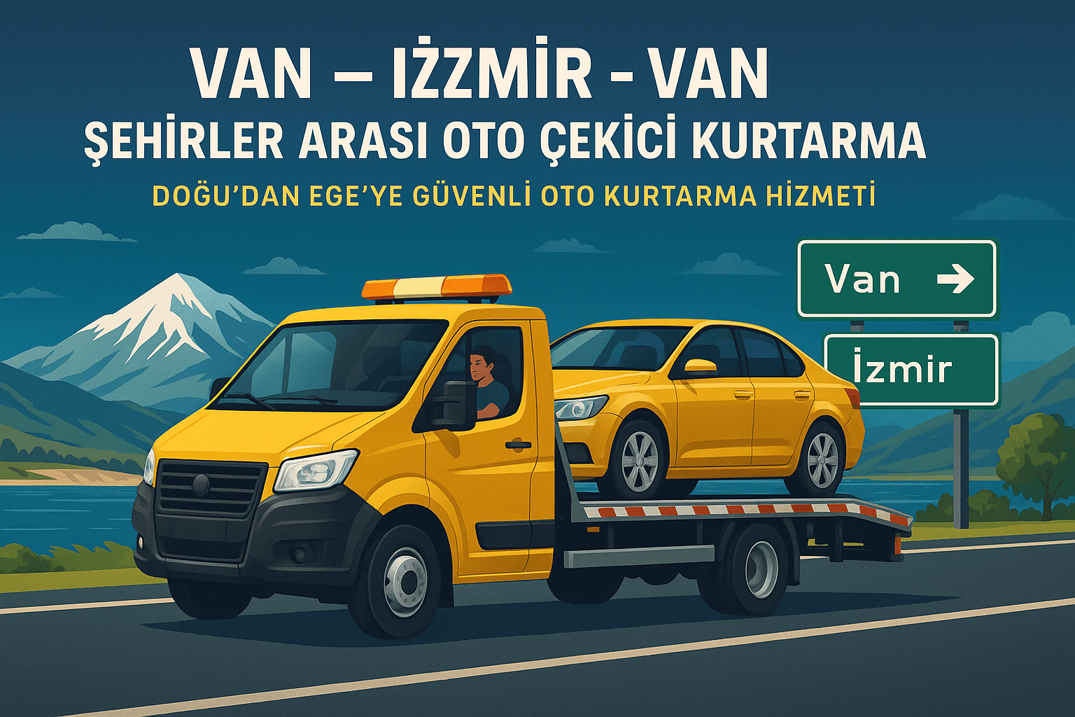 Van İzmir Van şehirler arası oto çekici kurtarma