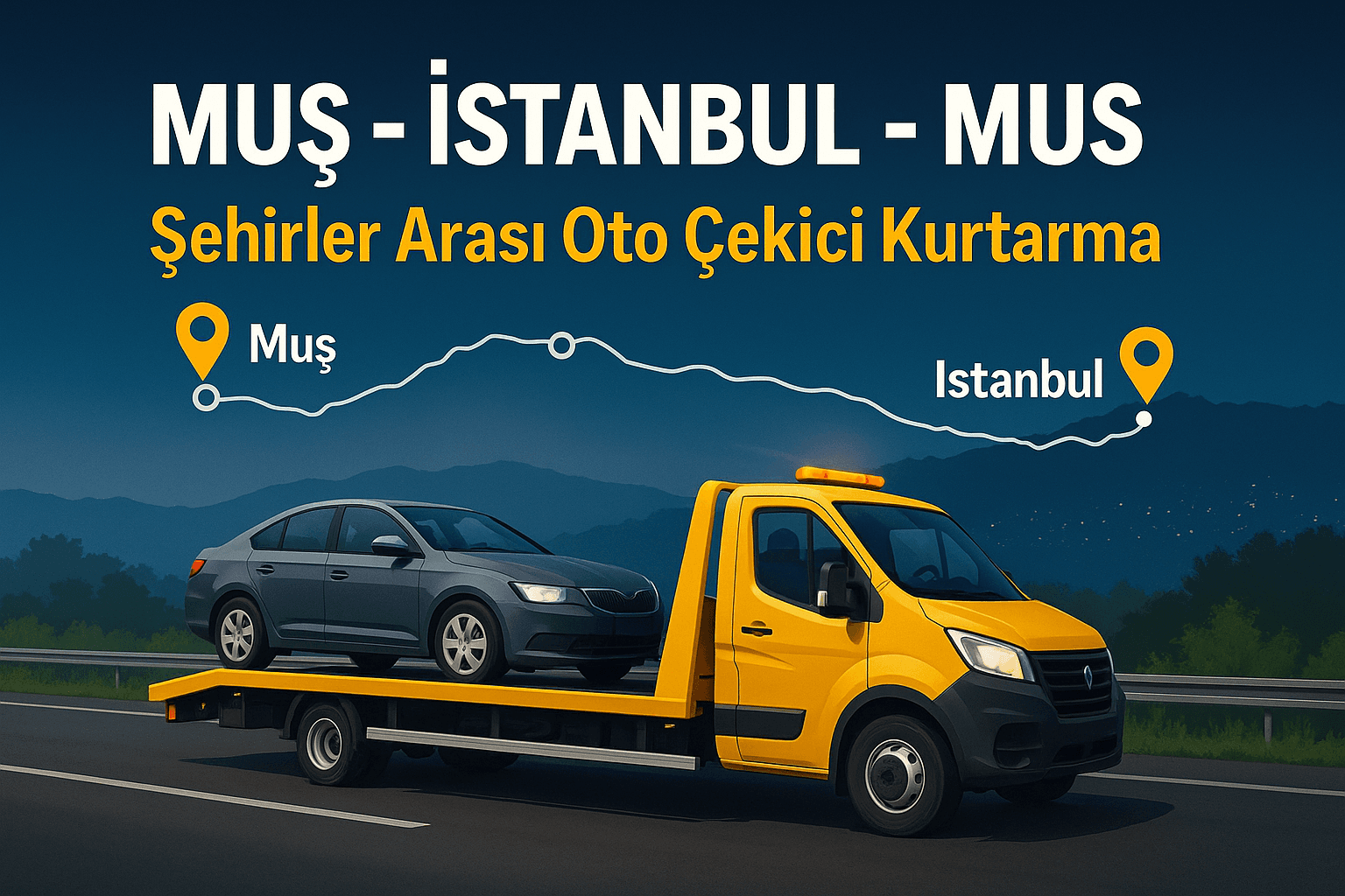 Muş Antalya Muş şehirler arası oto çekici kurtarma